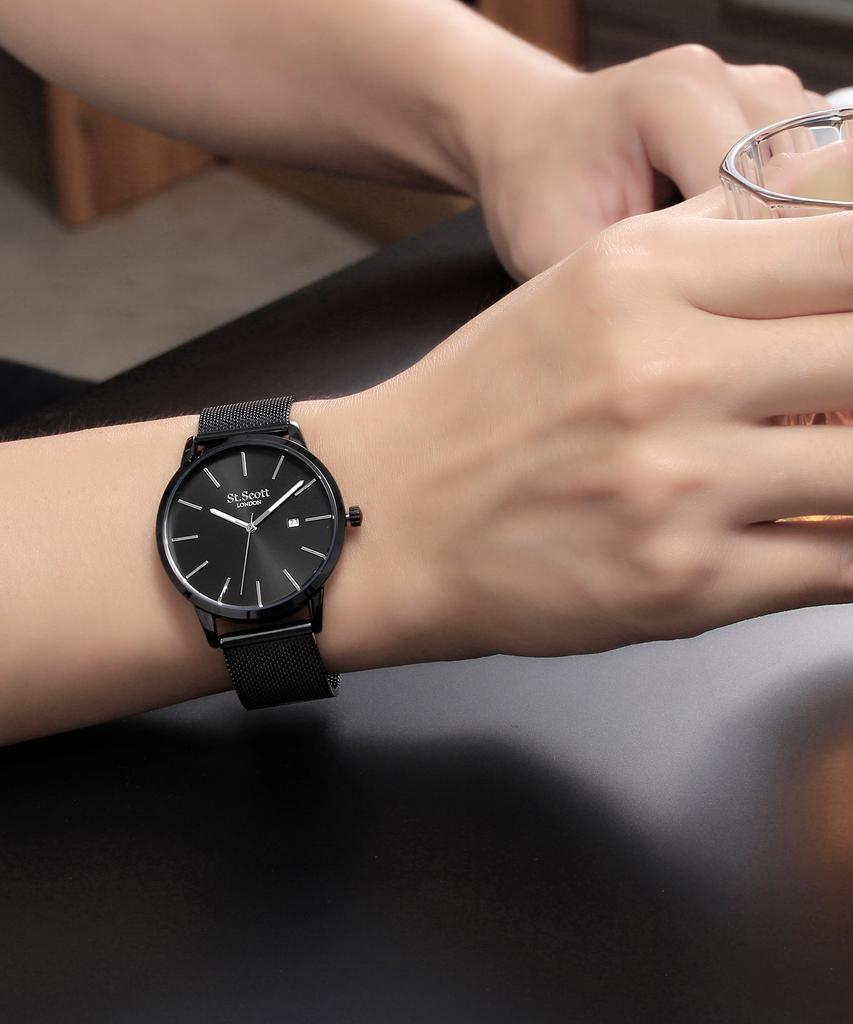 Seinteuseukoteuleondeon Mestor Date Watch (Select 1 Of 3) + Nato Band / St5112M