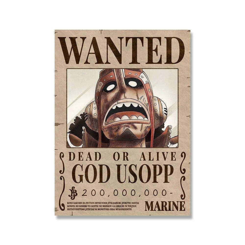 One Piece Canvas Paintings Luffy Japanese Anime Poster Bounty Picture and Print Home Decor for Living Room Kids Gifts Decoration No Frame