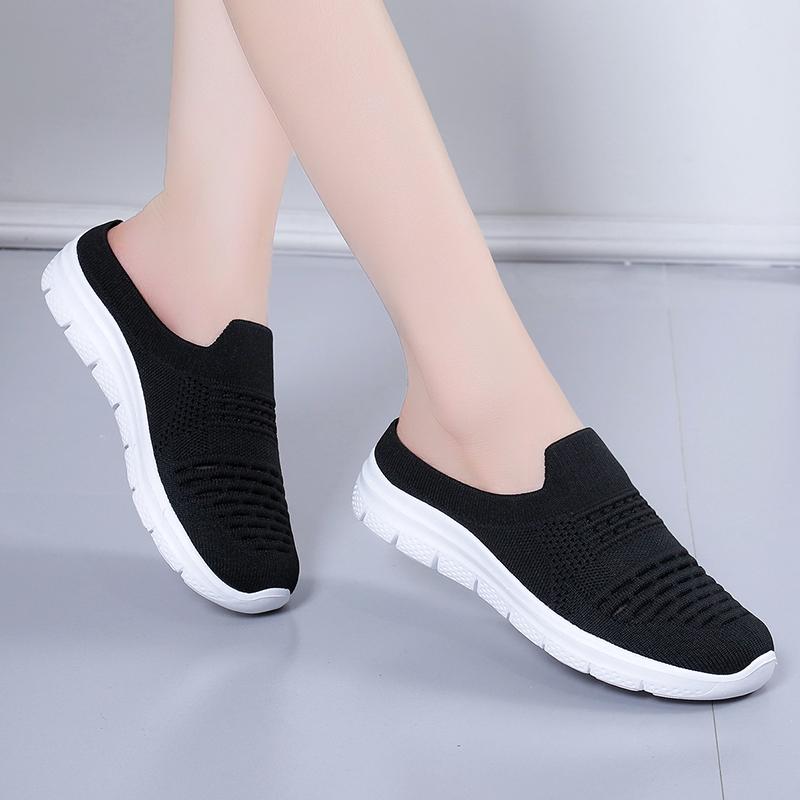 Женские клоги без задника, сандалии для ходьбы, летние шлепанцы, обувь-мюли, удобные повседневные тапочки, большие размеры EU: 43