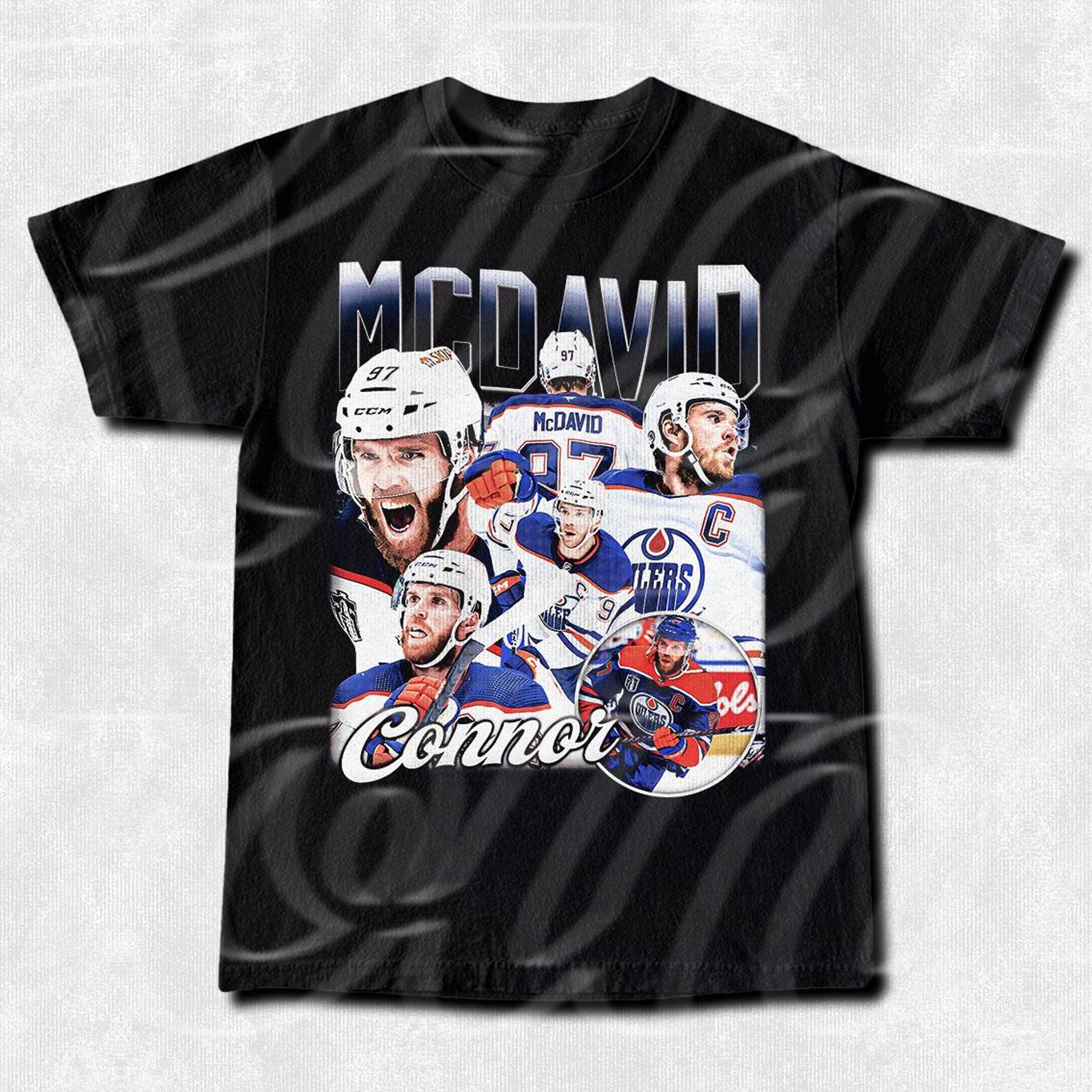 Connor McDavid Hockey Tee: Canadian Ice Hockey Center, 90s Style FD 4XL