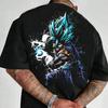2026 New Dragon Ball Mens and Womens TShirts  Vegeta Anime SpringSummer ShortSleeved Punk Style