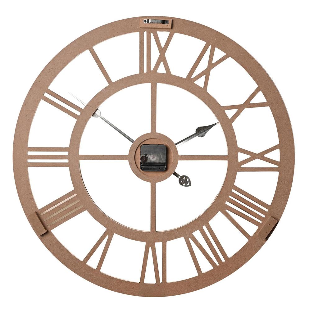 Hometime Shabby Chic Round Wall Clock Cut Out Dial 60cm