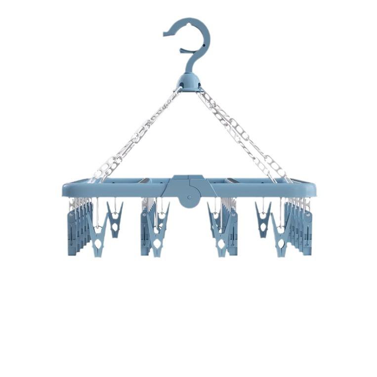 32-Clip Multi-Functional Plastic Drying Rack for Socks