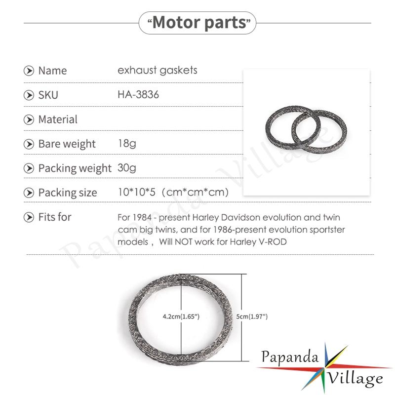 Exhaust Pipe Sealing O-Ring For Harley Touring Big Twin Sportster 883 1200 Custom 1984-Up Motorcycle Exhaust Port Gasket Kits