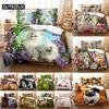 3D Hd Duvet Cover Bedding Set Quilt Comforter Case Pillowcase Cat Pattern Double Full King Queen Twin Single 3Pcs 2Pcs Bedroom
