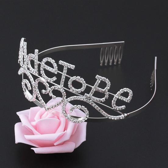 

Женская Корона в форме буквы, полые антикоррозийные блестящие горный хрусталь, свадебная корона, свадебные аксессуары для волос, украшения для волос подружки невесты, диадемы, головной убор