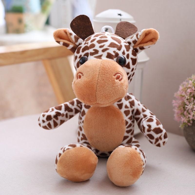 Cute Jungle Animal Plush Keychain Adorable Cartoon Backpack Accessory Stuffed Toy