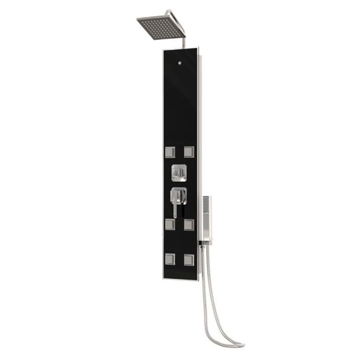 Shower System - VIDAXL - Stainless Steel Column - Tempered Glass - 3 Modes - Modern Design