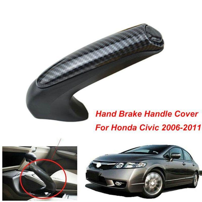 

47115-SNA-A82ZA For Honda Civic 2006-2011 Carbon Fiber Style Interior Car Front Hand Brake Trim Cover Protector Handbrake Grips
