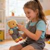 Cute Bear Plush Toy Soft Stuffed Animal Doll In Overalls Kids Gift for Girls Boys Kawaii Bear Plushie for Bedroom Decor