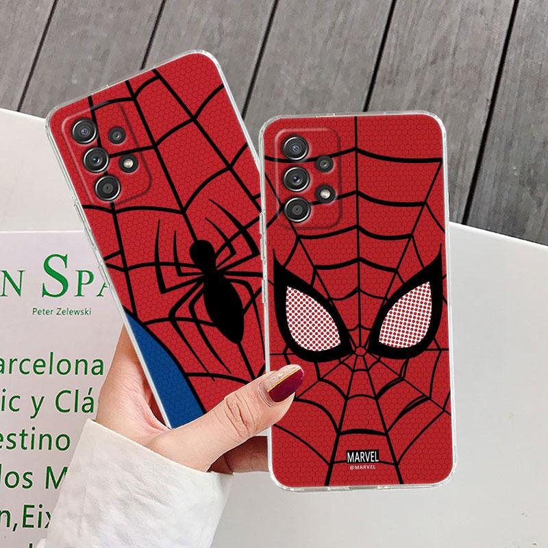 Marvel Spiderman Klare Hülle Für Samsung Galaxy A57 A37 A56 5G A36 Hüllen A55 A54 A35 A26 A07 A17 A16 A06 A36 A15 Stoßfeste Abdeckung