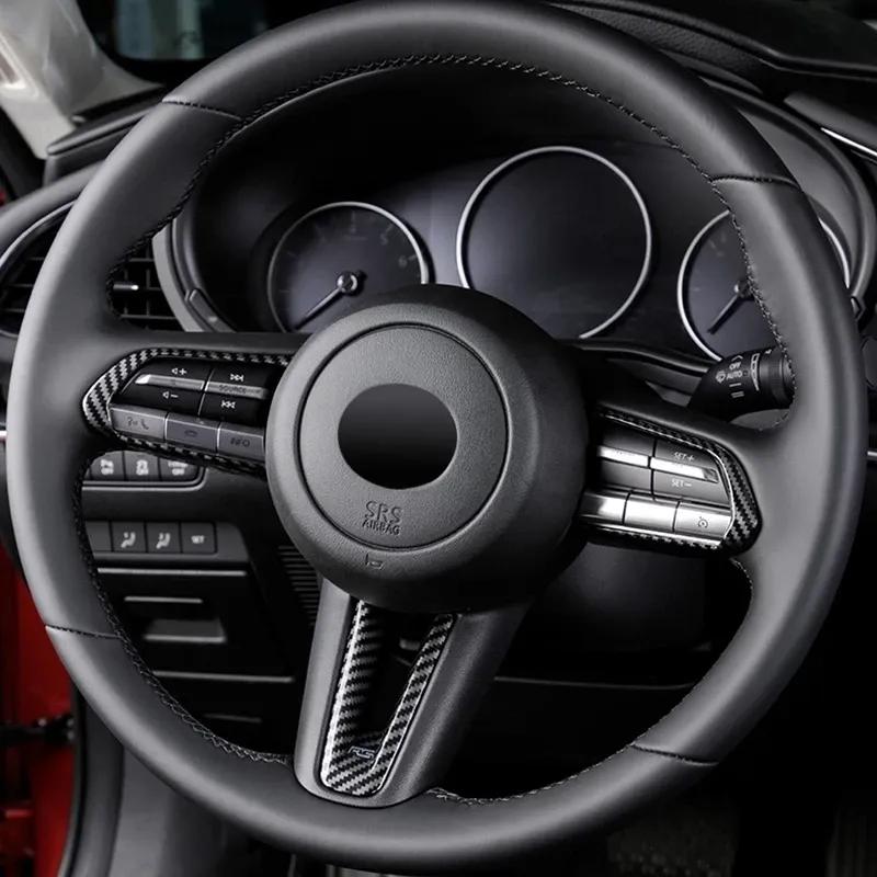 For Mazda 3 Axela BP CX-30 DM cx-50 -  Steering Wheel Trim Circle Sequ Ring Cover Button Decoration Sticker