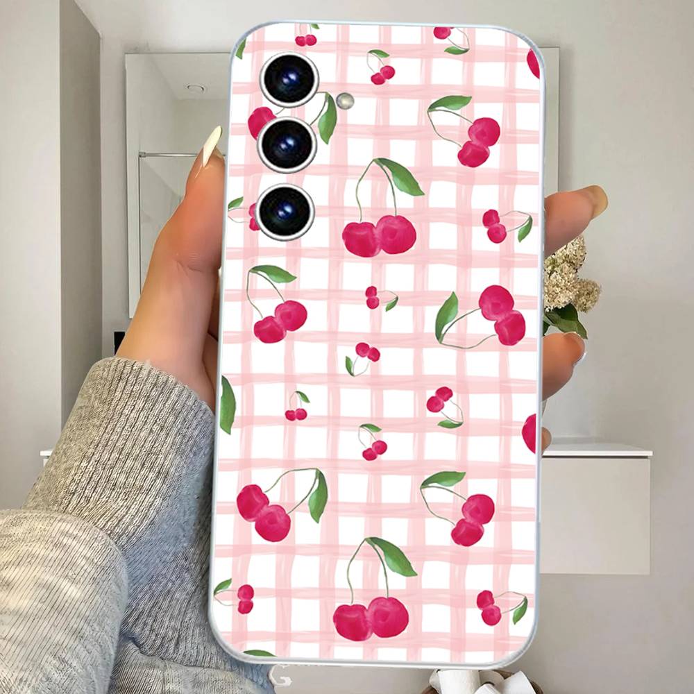 Fresh Fruit Phone Case For Samsung Galaxy Transparent Cover A52 A12 A51 S21 Edge S22ULTRA S23 S24 S20LITE Plus Ultra