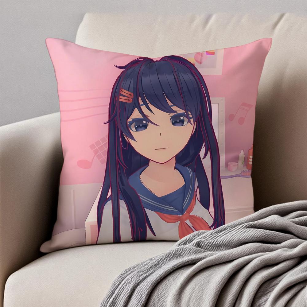 Cute Japanese Game MMiSide Cushion Cover Pillowcase Antidustmite Invisible Zipper Short Plush Sofa Cushion