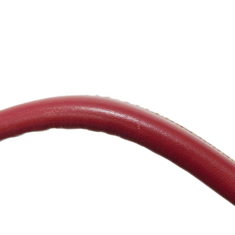 Used 9539 Web Stripe Tote 131230 7924 Logo Embossed Leather Patch Double G Red GG Canvas Beige Unisex from Japan