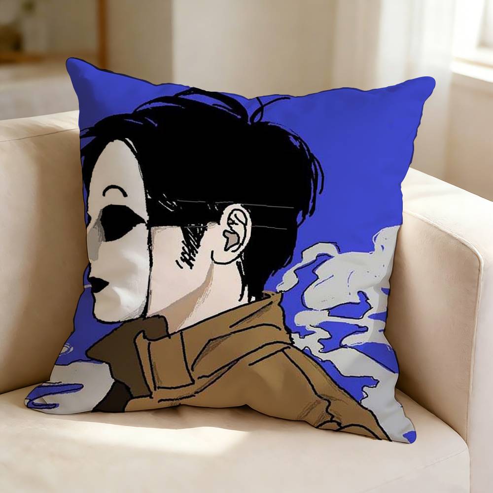 Horror MMarble Hornets MMasky Square DoubleSided printed Pillow Case Bedroom Bedside Pillow Sofa Cushion Cover