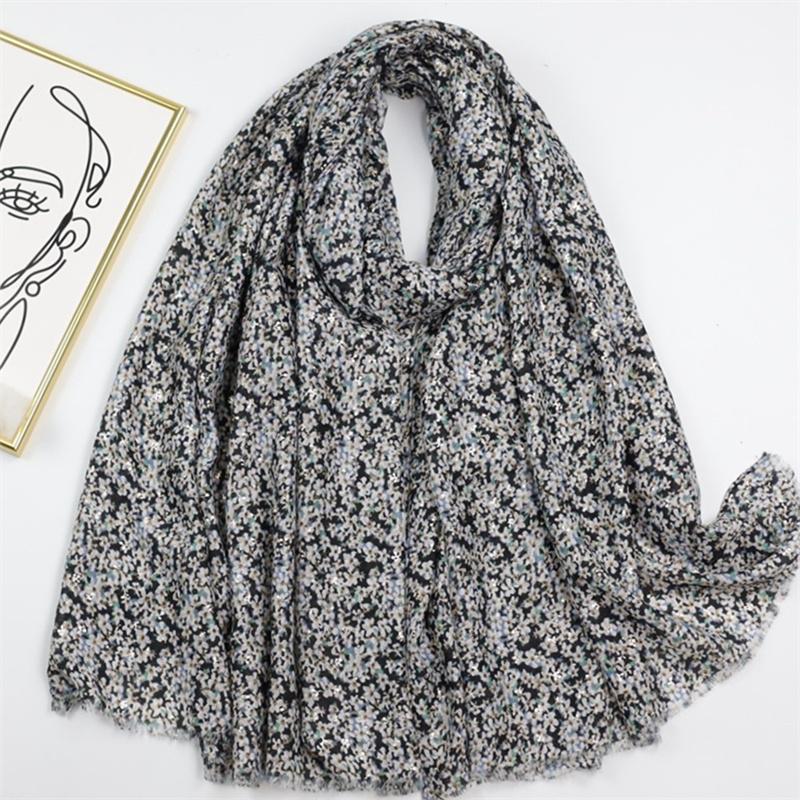 

Роскошный шарф с бахромой из хлопка и вискозы для женщин хиджаб пляжные палантины золотой горошек цветочная шаль накидки женский эшарп bufandas femme