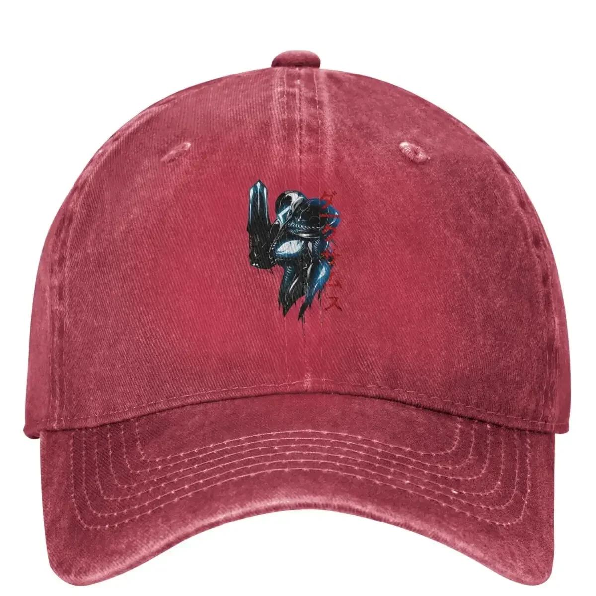 Metroid Dark Samus Washed Baseball Cap Casual Trucker Hat Summer Women Unisex Kpop Rock Designer Snapback Cap as picture