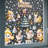 Christmas Window Stickers Santa Elk Snowflake Static Cling PVC Decals Home Holiday Decor