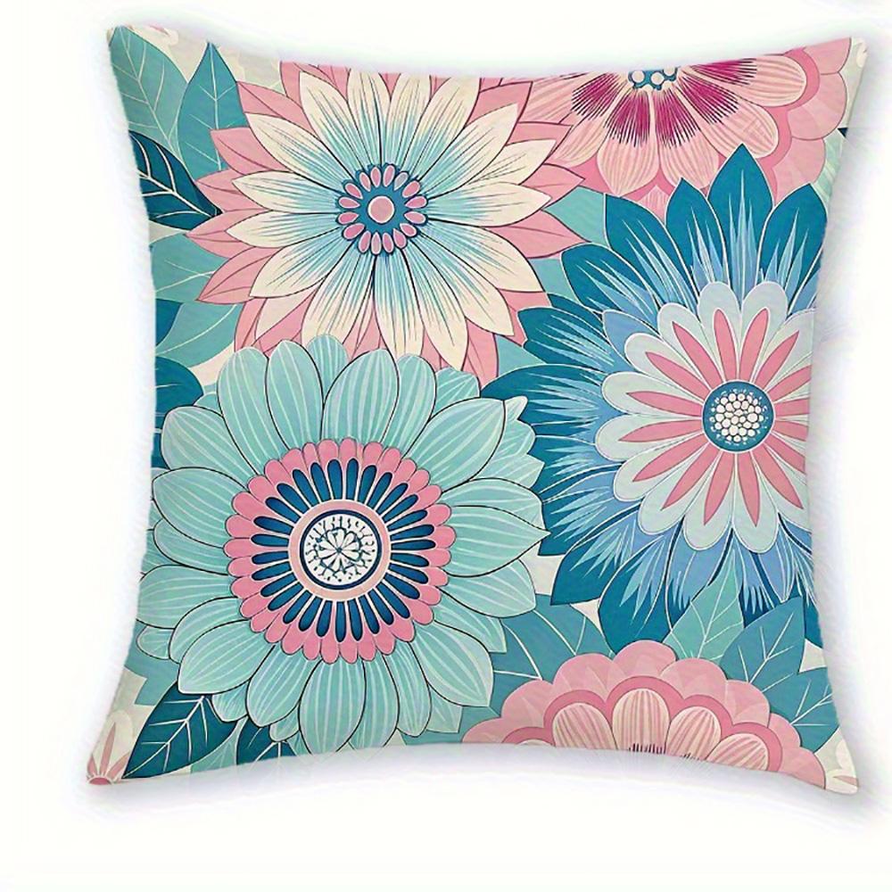 1/4pcs Floral Patterned Pillowcases for Cozy Decor Sofa Cushion Cover Home Bedroom Room Decoration