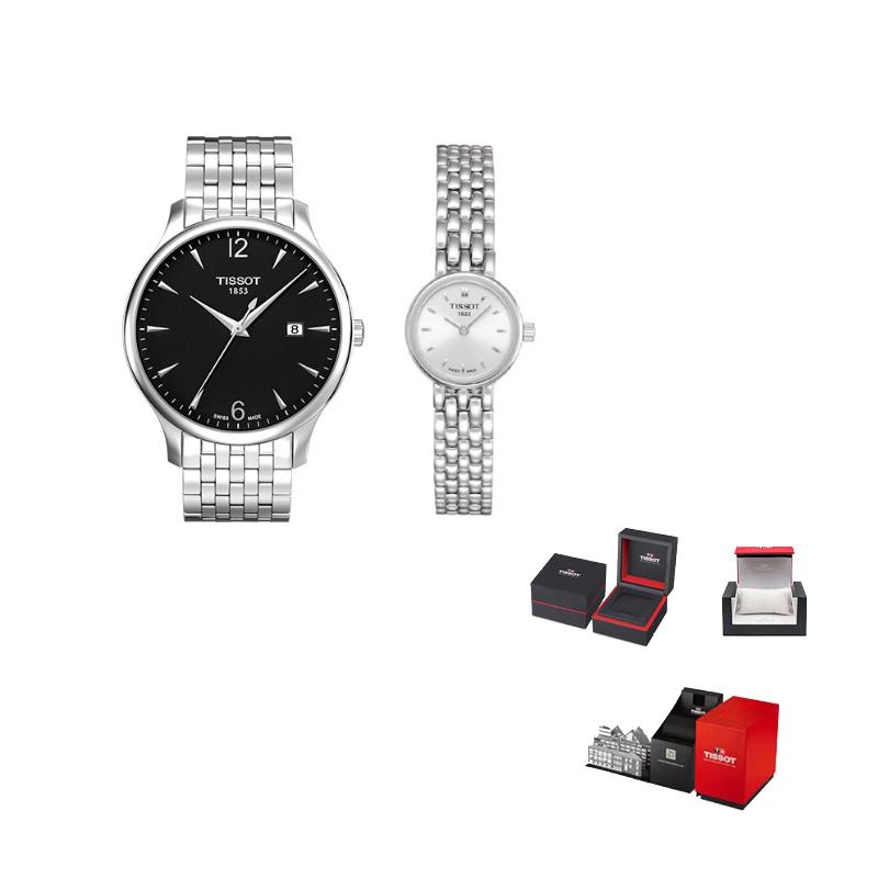 

TISSOT Quartz Movement Unisex Watch 42mm Black Dial Stainless Steel Case T0636101105700+T0580091103100 Regular Watch Box