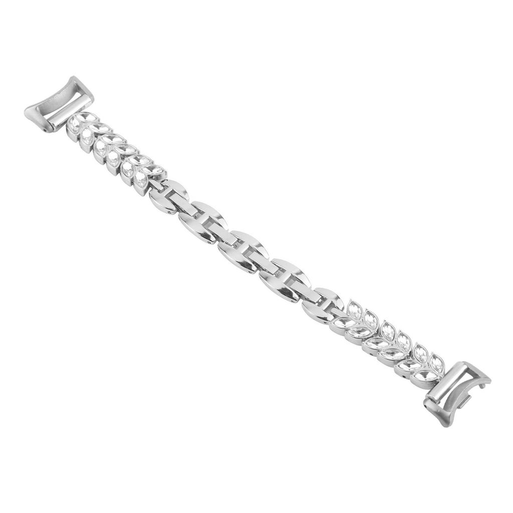 Metal Watch Strap For Xiaomi Smart Band 9 NFC/9/8 Wheat-Shaped Rhinestone Adjustable Wrist Band Replacement Bracelet