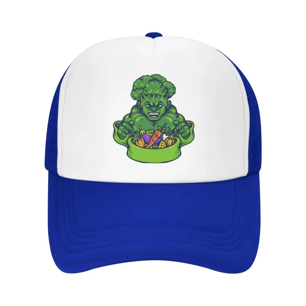 Broccoli Strong Vegetarian Mesh Trucker Cap Breathable Dad Baseball Hat for Unisex Women