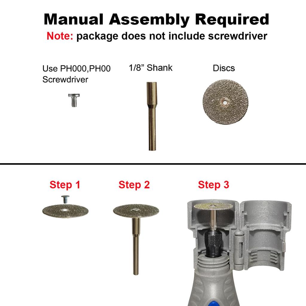 Pet Nail Grooming Sanding Discs for Dremel 7760-PGK - Perfect Match with AT02-PGK and AT01-PGK Nail Guard Attachment 6pcs