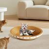 Cat Scratcher Board Scratch Bed Cardboard Lounge Pad Bowl for Indoor Cats
