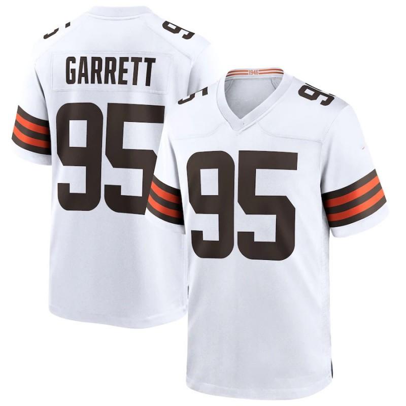 NFL Cleveland Browns 24 Nick Chubb 95 Myles Garrett Embroidered Jersey Men Women Sportswear Cotton Blend
