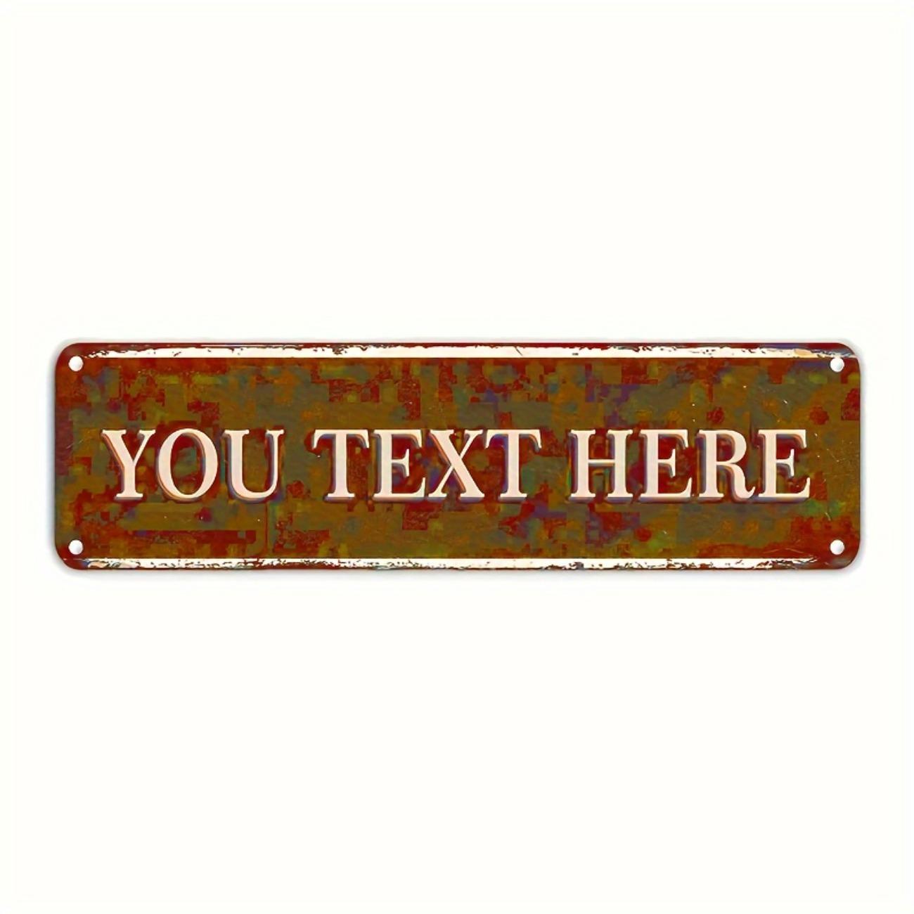 

Personalized Iron Street Sign Wall Decor Indoor Outdoor Tin Sign Home коричневий