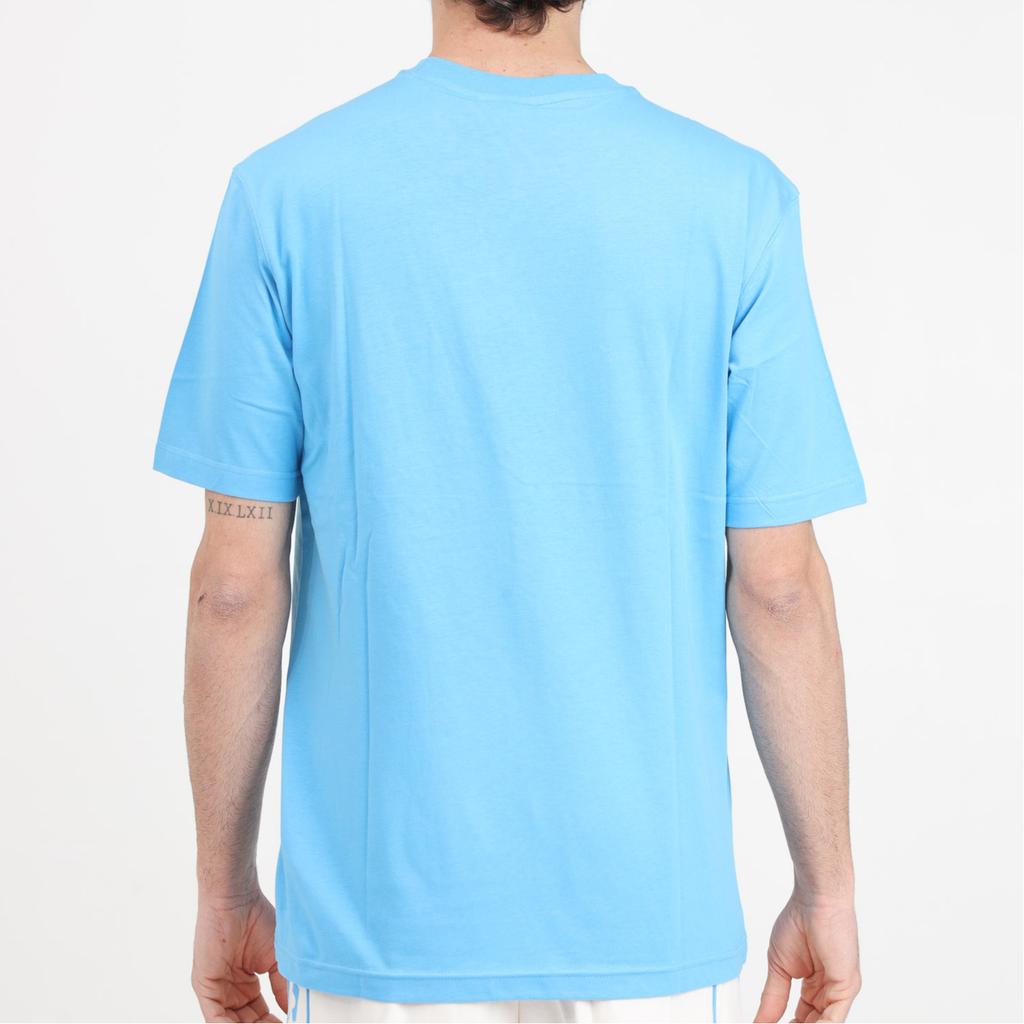Adidas Originals Adicolor Alphabet Logo Print Crew Neck T-Shirt Men Tops Blue IR7980