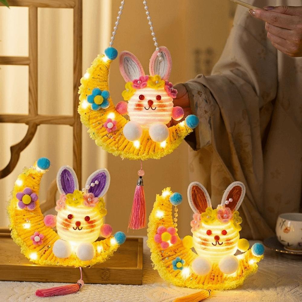 DIY Material Kit Twisted Stick Rabbit Lantern Moon Rabbit Flower Lantern Mid-Autumn Festival