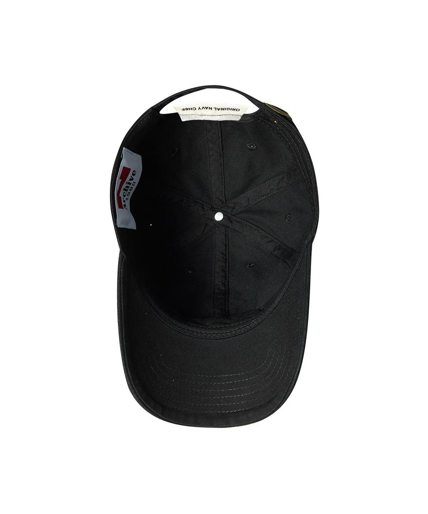 BEYOND CLOSET [Collection Line] Military Skulldog Patch Washed Cap Black