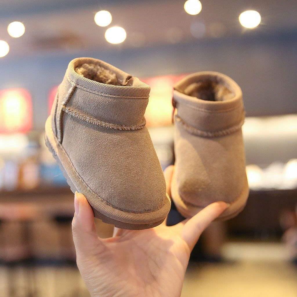 

Velvet-Lined Winter Snow Boots - Soft Sole, Warm Toddler & Children s Shoes for Walking Size 26, Inner Length 17.0cm