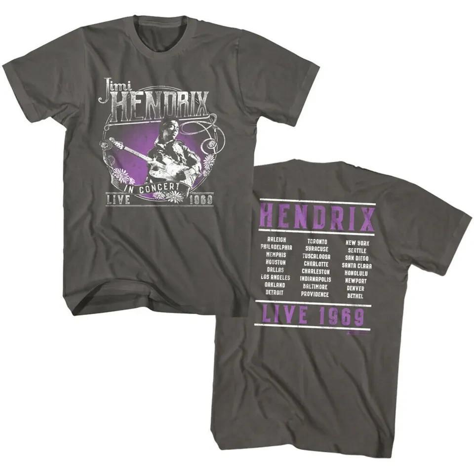 Jimi Hendrix Men s T-Shirt Live Concert Tour 1969 T-shirt L