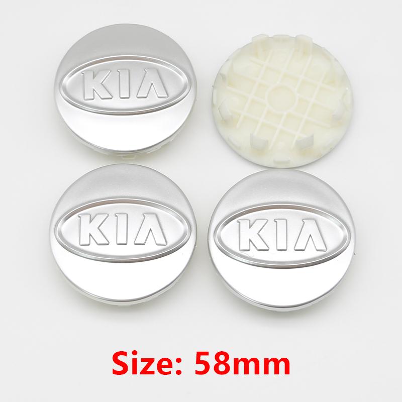 WLCT1 4pcs 58mm Car Wheel Center Hub Caps Auto Accessories For KIA Rio K3 K5 Sportage K6 Picanto Optima Ceed 3 4 Sorento Sorento KX1