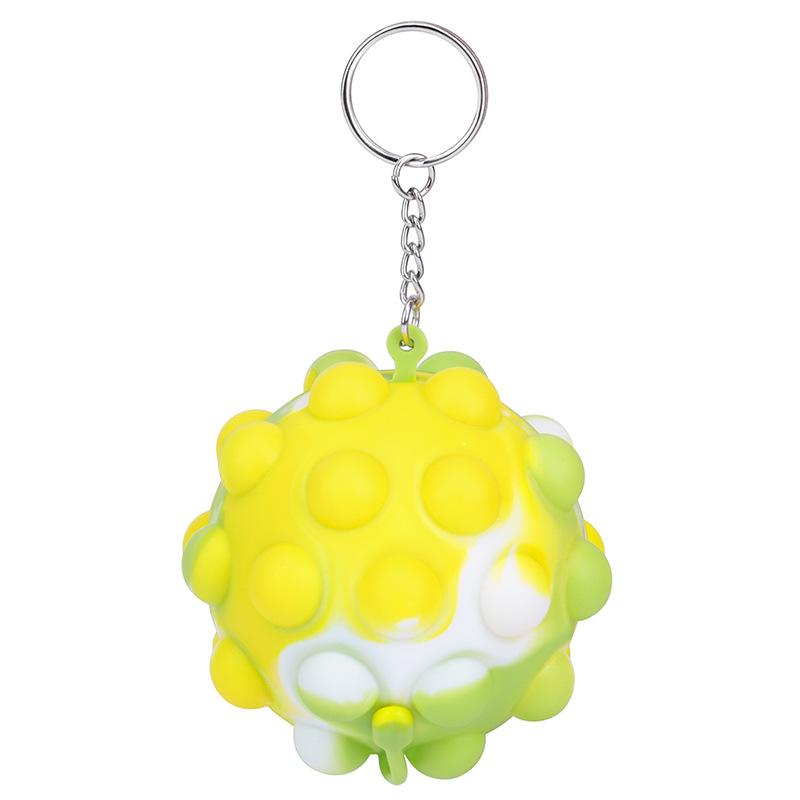 

Cross-border Bubble Ball Press Music Decompression Decompression Artifact Pinch Finger Press Educational Toy Keychain Pendant Small bubble ball (air return valve) зелений