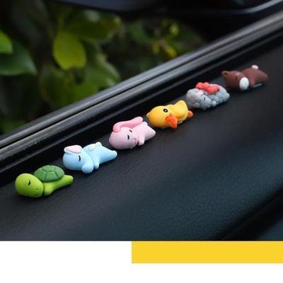 Cute Animal Ornament Car Center Console Display Screen Ornament Car Rearview Mirror Bike Monitor Doll Decoration