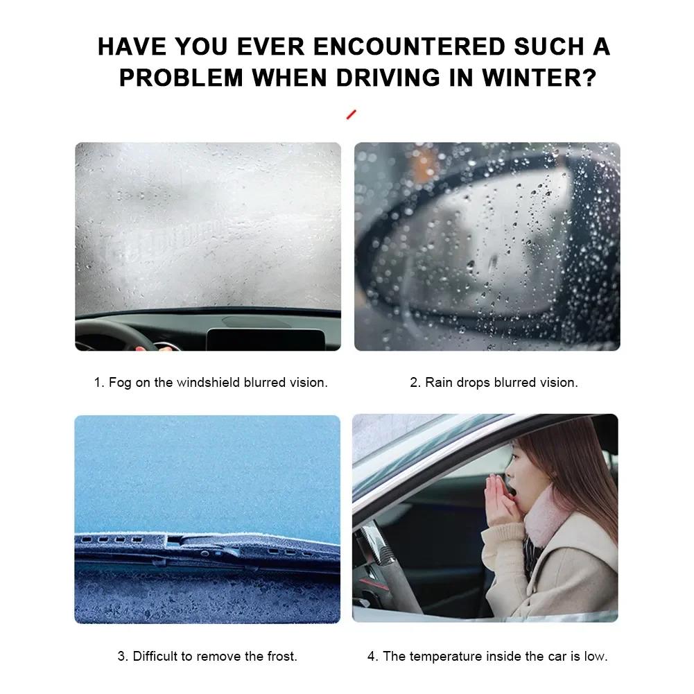 2 In 1 Car Heater 12V 150W Portable Car Heating Fan Cooling 360 Degree Rotating Defroster Defogger Demister Winter Heating Fan