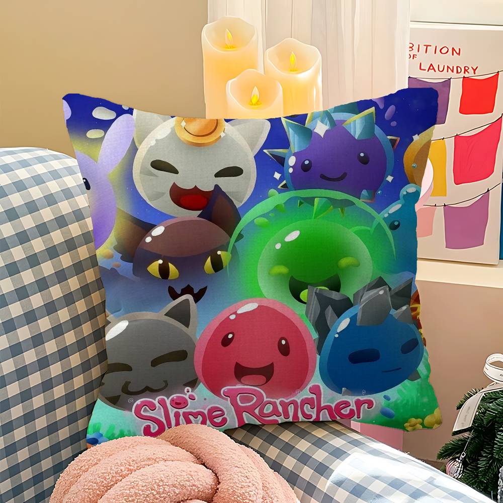 Game SSlime RRancher Cushion Cover Inches Farmhouse Decor Home Throw Pillow Covers for Couch Decorations