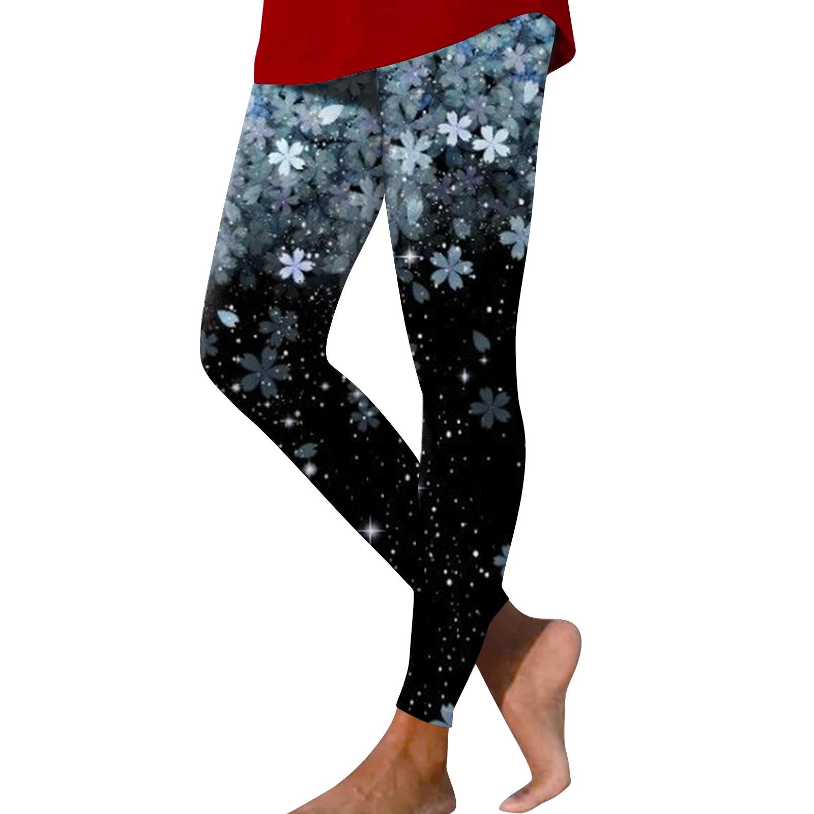 

Women s Casual Fashion Outdoor Floral Print Slim Stretch Yoga Pants Nine Minute Pants XL