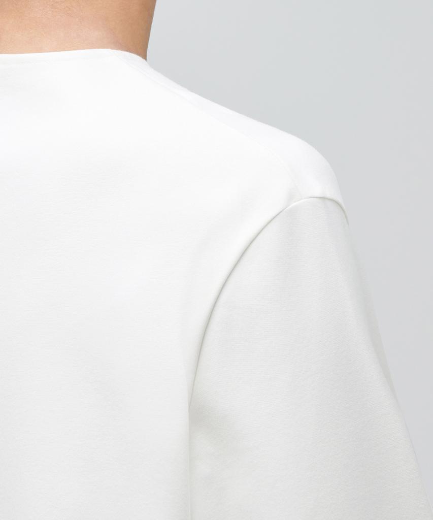 MUSINSA STANDARD Ponte Crew Neck Long Sleeve T-Shirt [Cream]