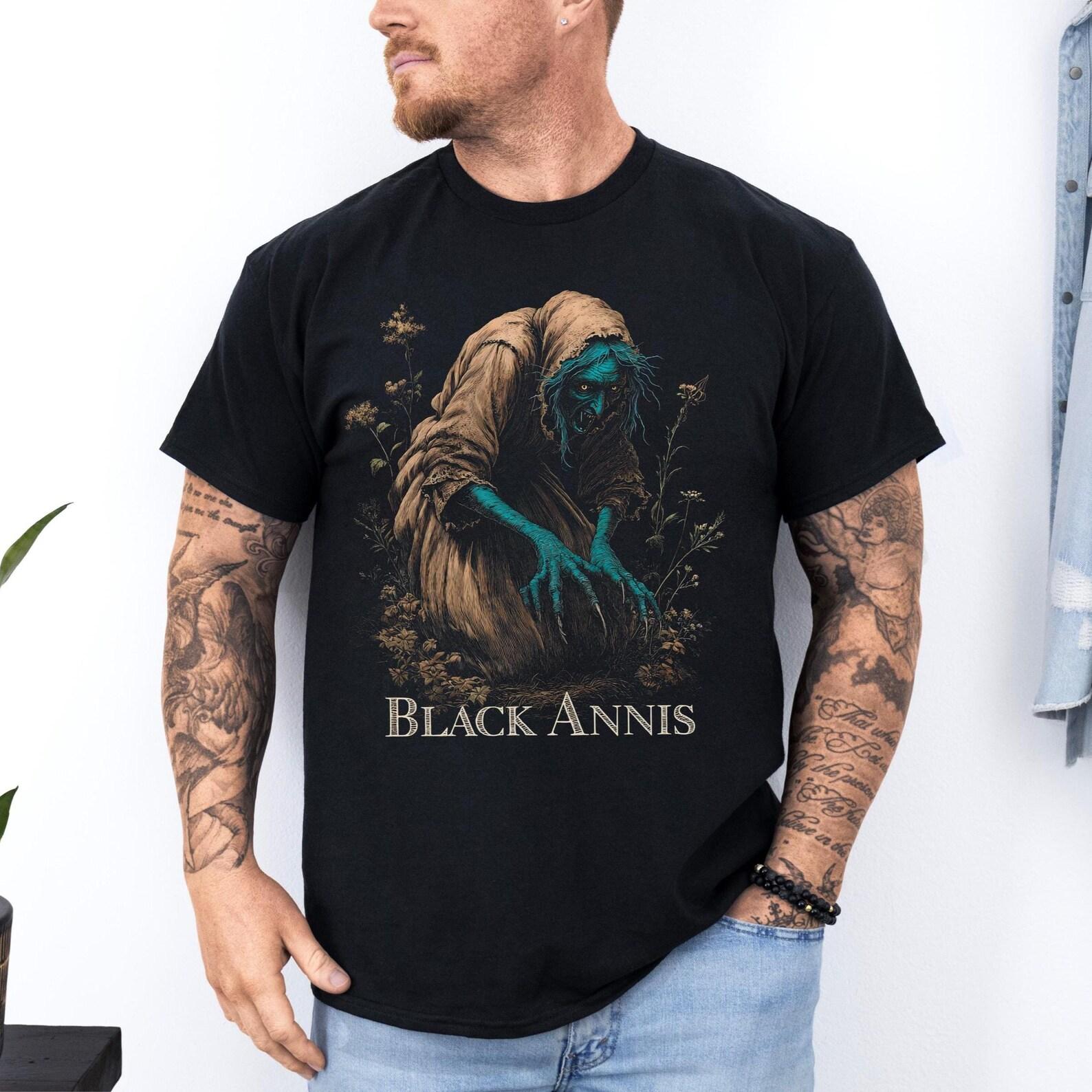 Black Annis Shirt: Dark Folklore Witch Tee, Gothic Apparel Witchy Gift, Witchcraft Lore, Unisex T-Shirt L