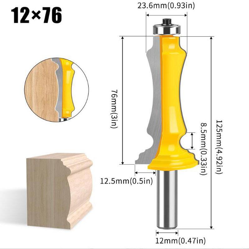 High Line Armlehnenfräser, Holzbearbeitungsfräser, Linienschneider, Schnitzschneider, Holzbearbeitungswerkzeuge, 8 mm, 12 mm, 1/2 Zoll Schaft