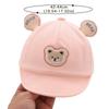 Cute Bear Baby Baseball Cap Breathable Soft Cotton Newborn Boys Girls Peaked Cap Cartoon Casual Travel Infant Sun Hats