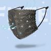 Rhinestone Decor Protection Face Mask, New Arrival Lightweight Breathable Mask for Men & Women, Sparkly Daily Dust Mask