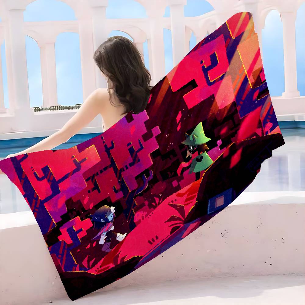 Deltarune Game Bath Towel Microfiber Soft Water Absorbing Breathable For Girl Kids Decorative Cartoon Beach Towel