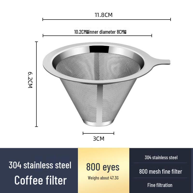 304 Stainless Steel Pour-Over Coffee Filter