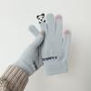 Panda Finger Warm Touch Screen Gloves Five Fingers Cartoon Cute Student Couple Riding Girl Autumn and Winter Cold Protection